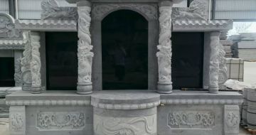 江苏 芝麻灰高档墓碑，土墓，可定制