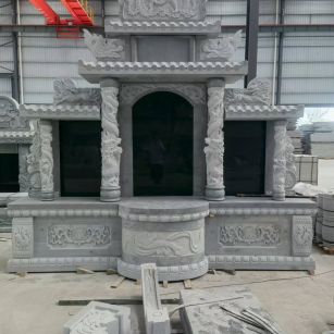 江苏 芝麻灰高档墓碑，土墓，可定制