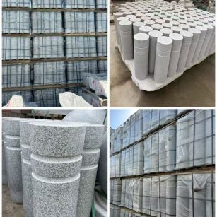 江苏 芝麻白花岗岩挡车柱、隔离柱多少钱