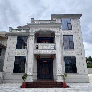 江苏 芝麻白石材别墅干挂案例展示