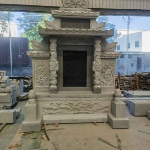 江苏 芝麻灰高档墓碑、土墓，一套也支持定做