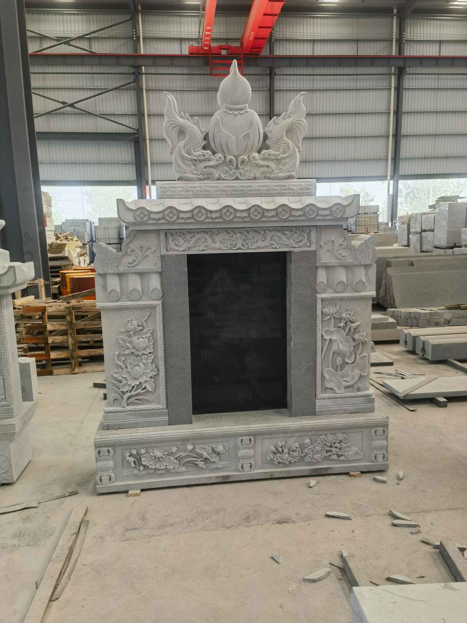 江苏 芝麻灰高档墓碑、土墓，一套也支持定做