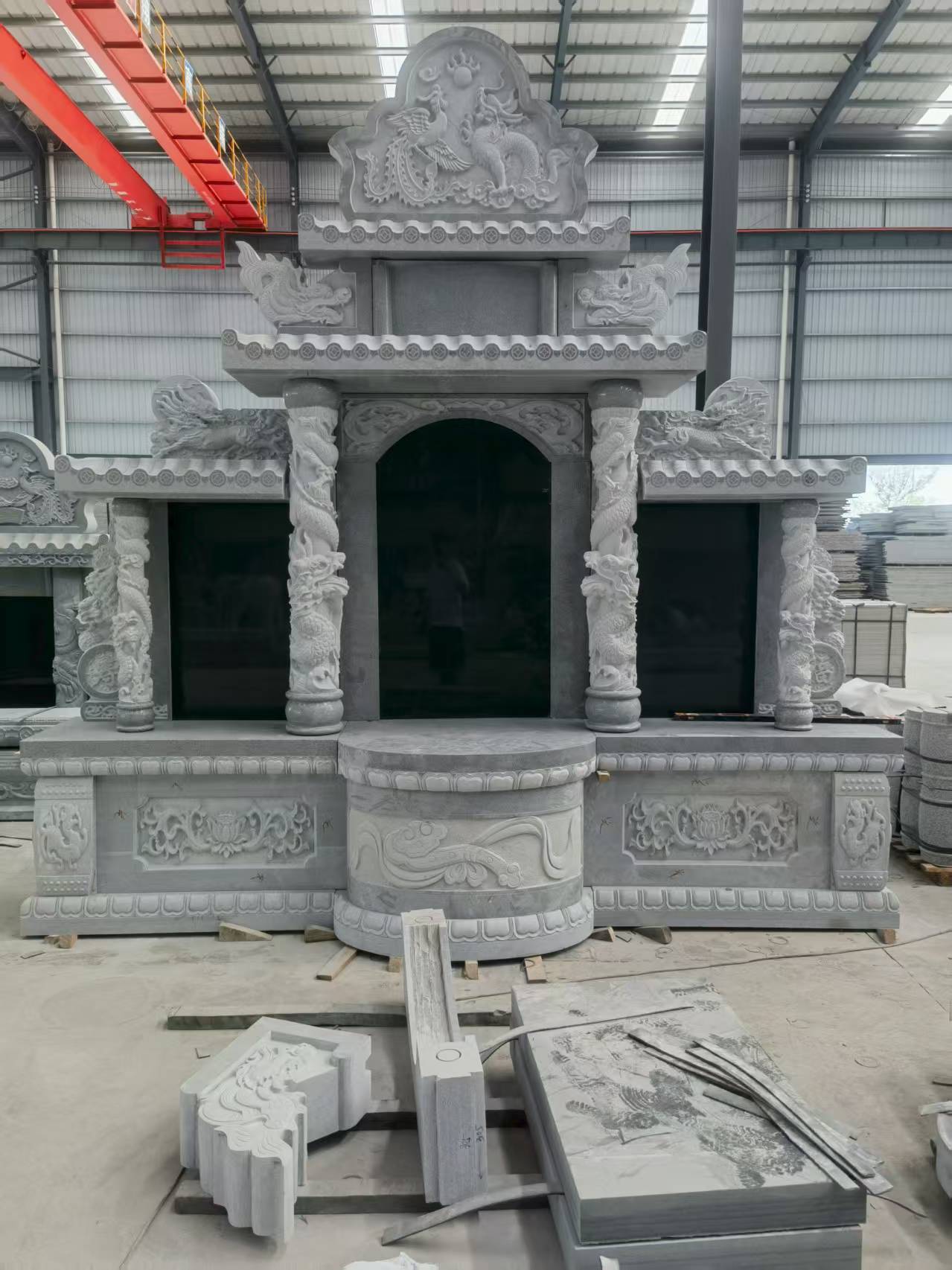 江苏 芝麻灰高档墓碑，土墓，可定制