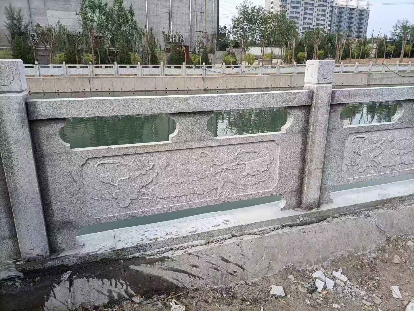 江苏 芙蓉白大花桥梁、河道，石材栏杆、围栏、护栏